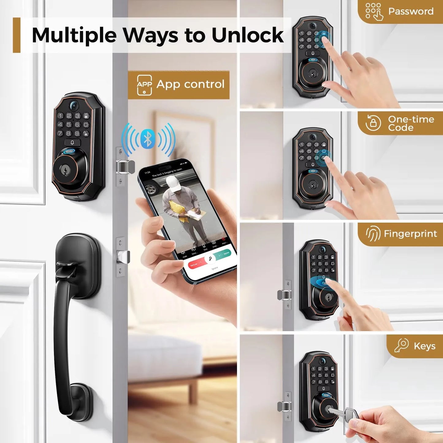 ARPHA D289H Smart WiFi Fingerprint Lock With Camera