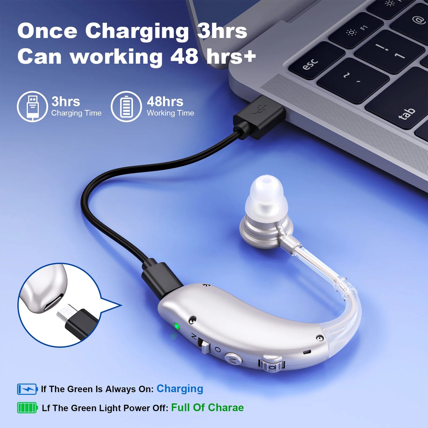 K And FCOPTEE Invisible Hearing Aids Rechargeable