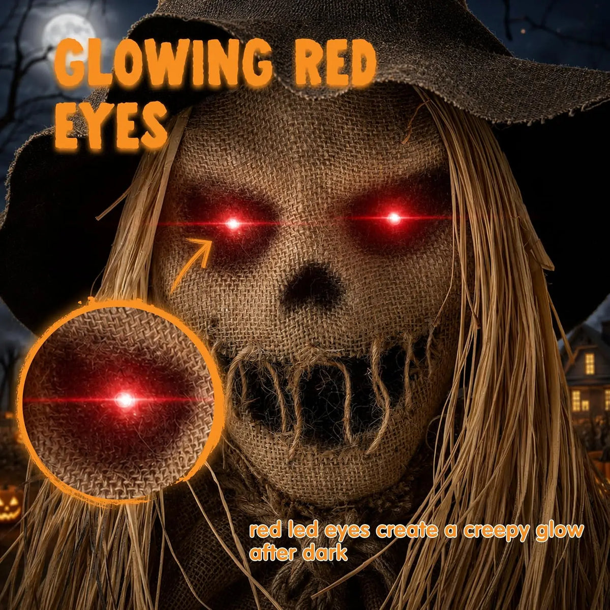 Joyfy Animatronic Scarecrow Halloween Outdoor Prop