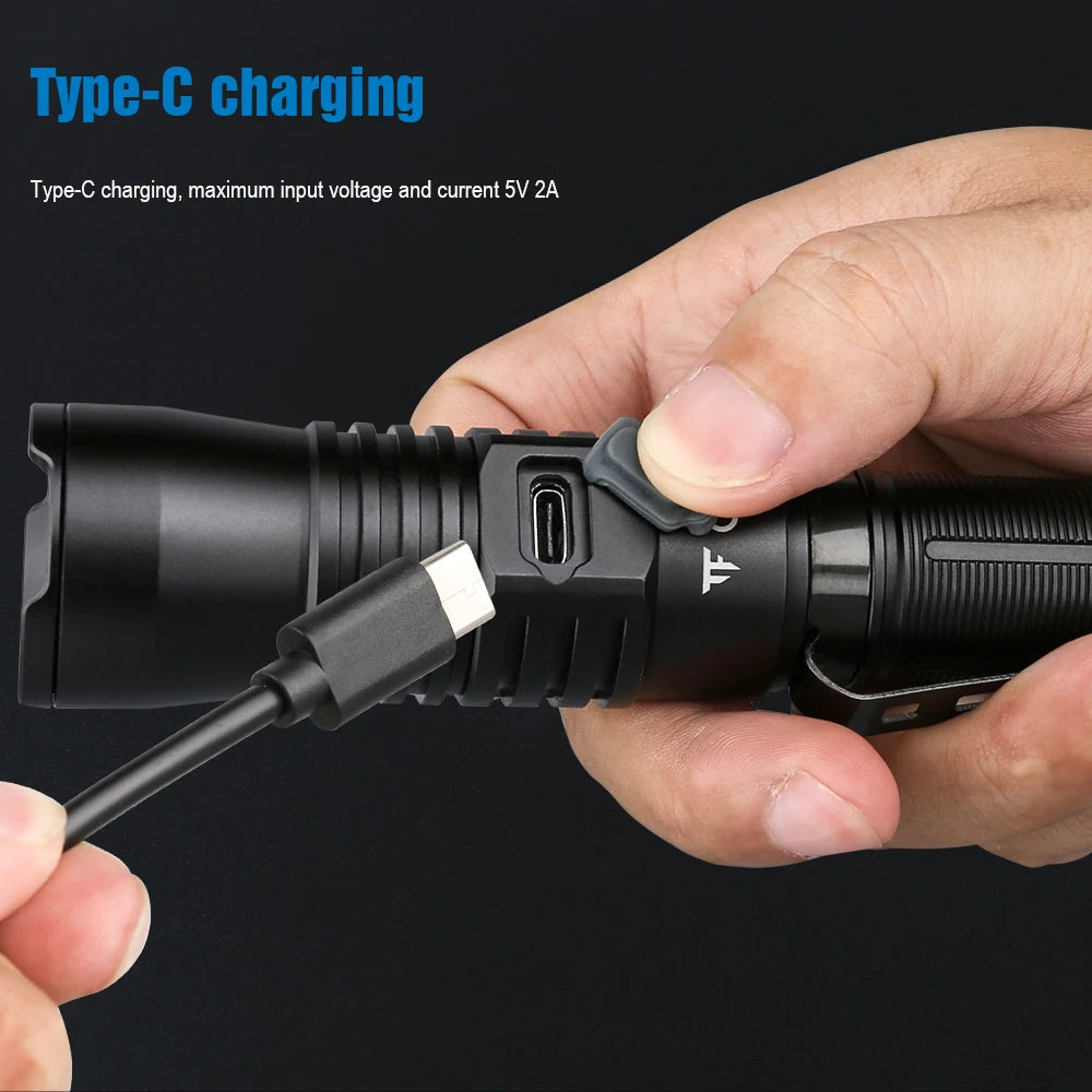 TrustFire T30R Rechargeable Tactical Laser LED Flashlight