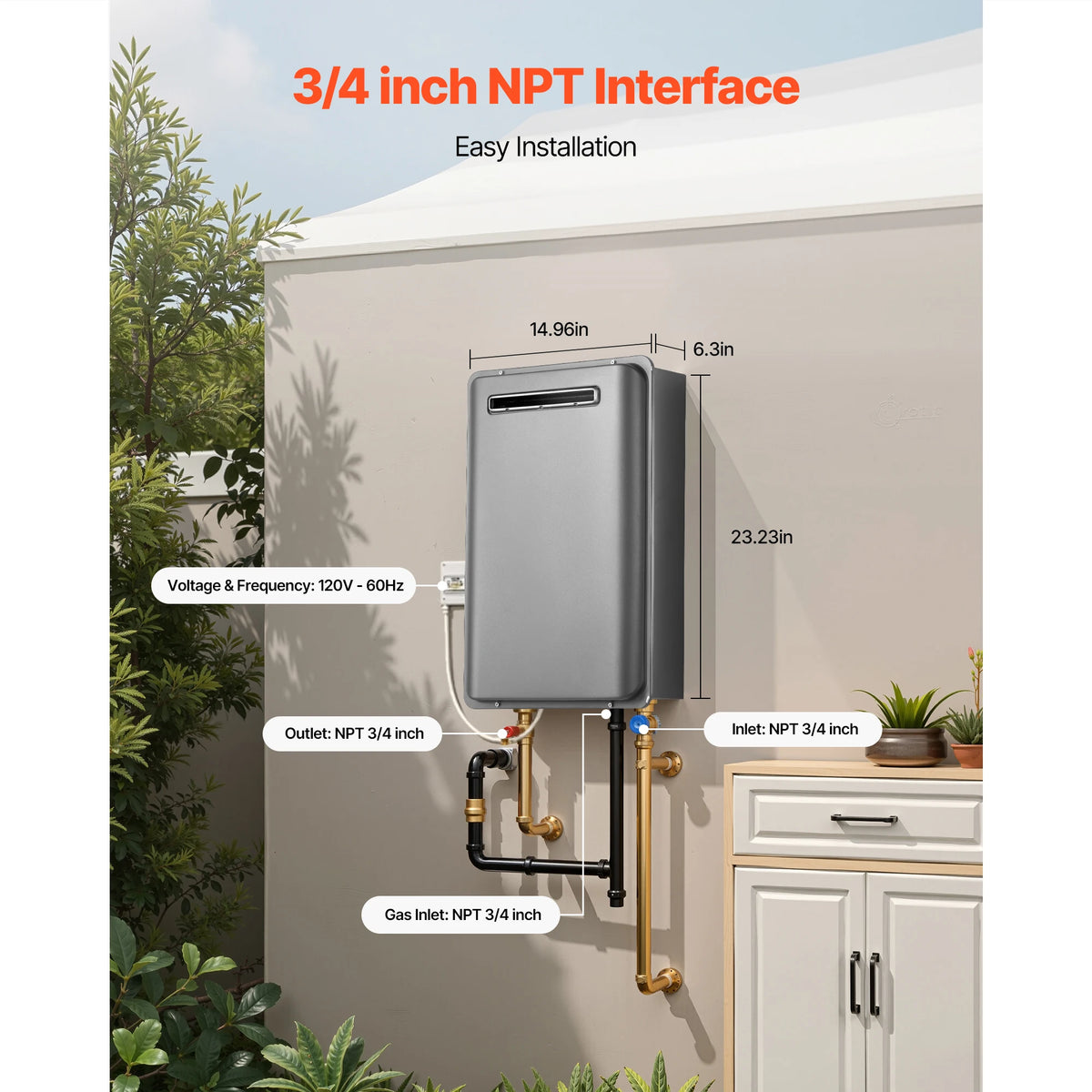 SucceBuy Instant Outdoor Tankless Water Heater