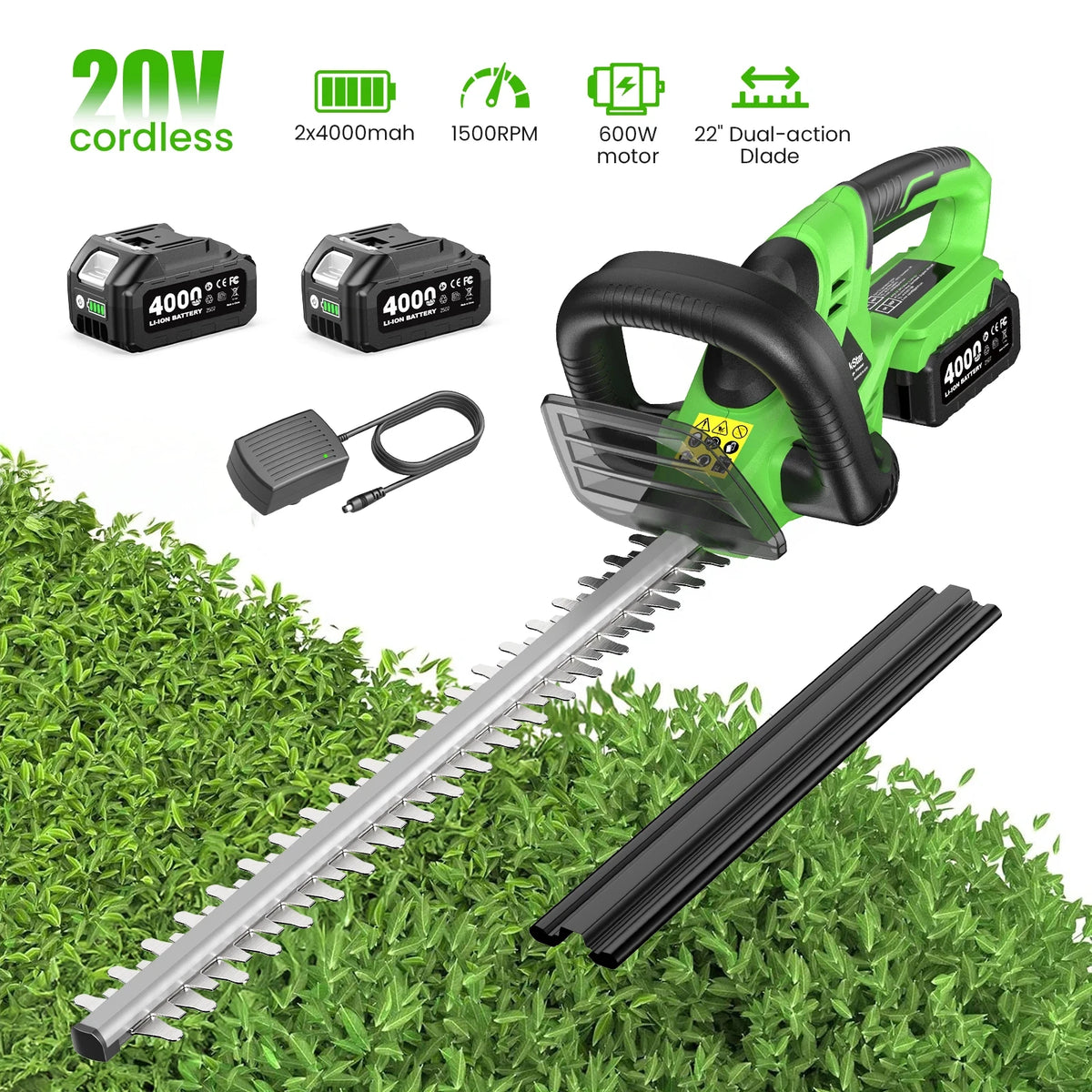 TaskStar Cordless Hedge Trimmer for Makita Batteries