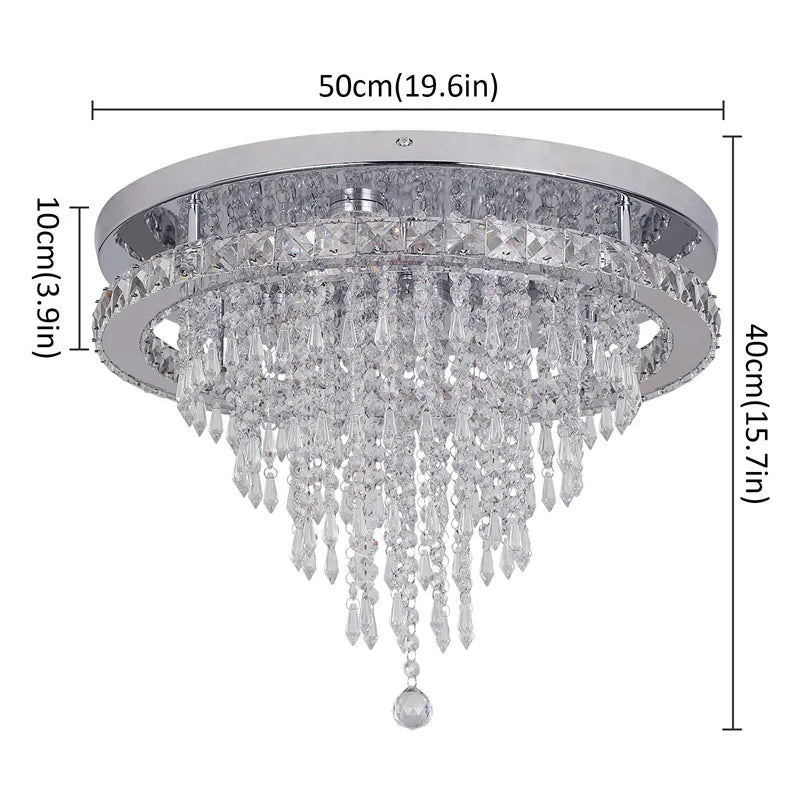 VETRULUS Modern Crystal LED Smart Ceiling Pendant Lamp