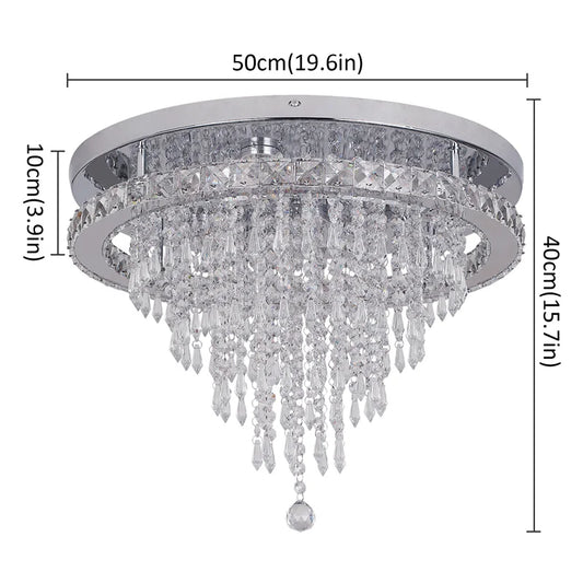 VETRULUS Modern Crystal LED Smart Ceiling Pendant Lamp