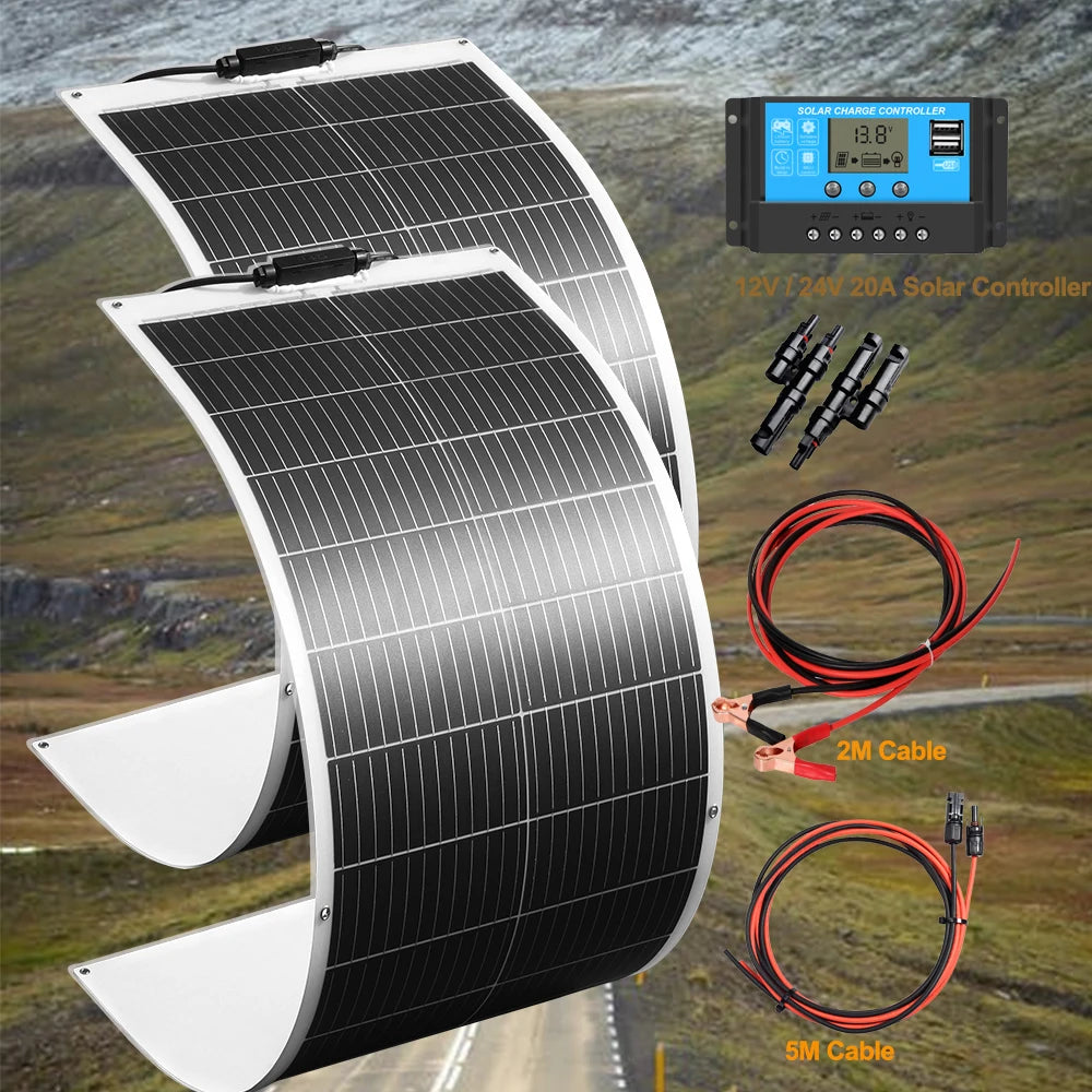 Xinpuguang Flexible Solar Panel Kit 12V Yacht RV