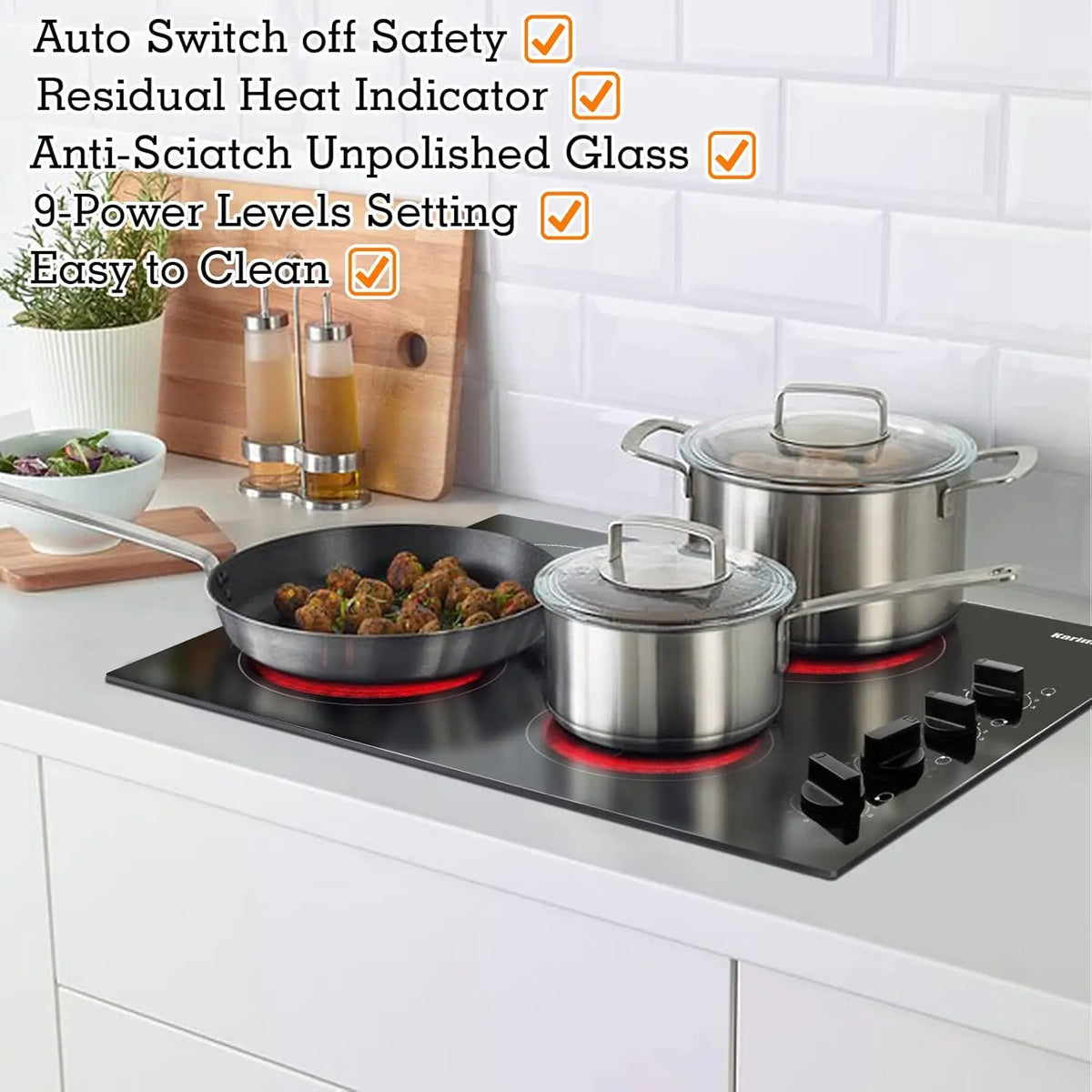 Karinear 4 Burners Electric Cooktop