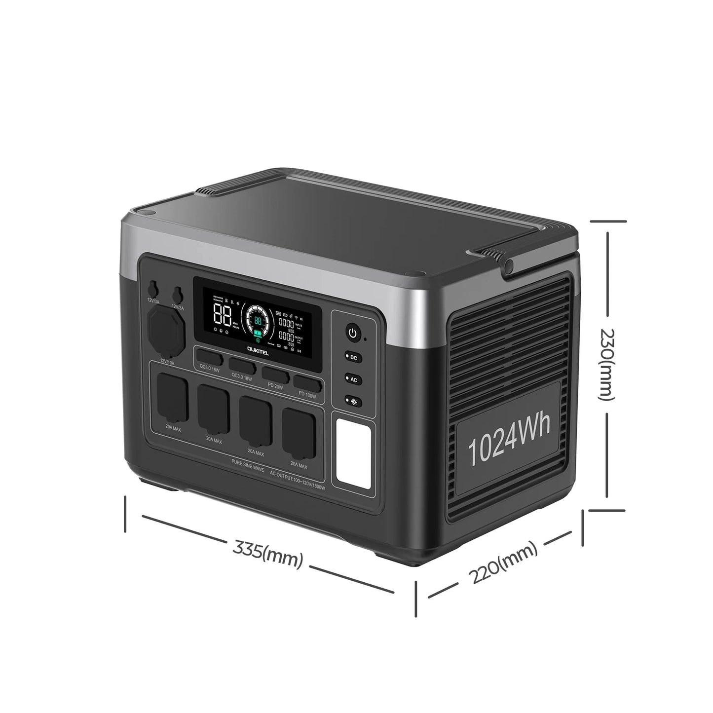 OUKITEL P1000 Plus Portable Power Station 1800W 1024Wh