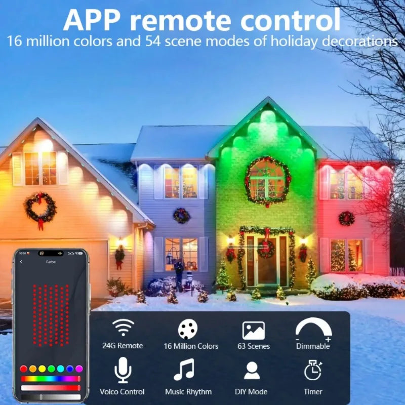 MIMIRGB Smart Outdoor LED String Lights IP67 Alexa