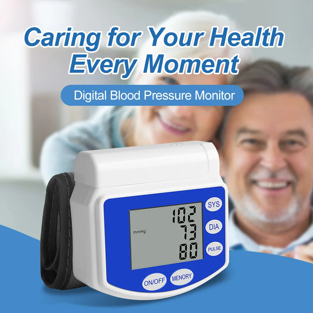 Rechargeable Wrist Blood Pressure Monitor For Home Use