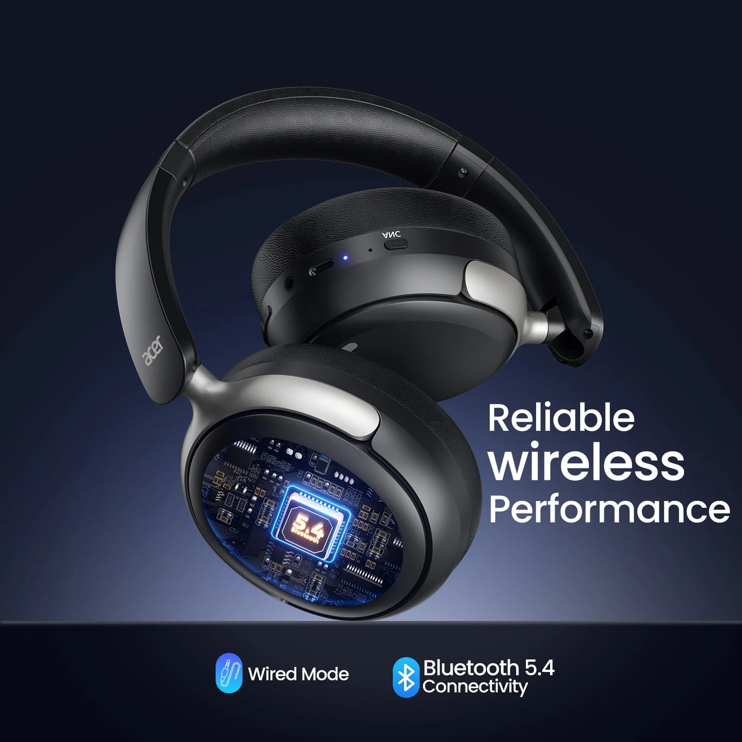 Acer OHR516 Wireless Headphones With ANC And Bluetooth 5.4
