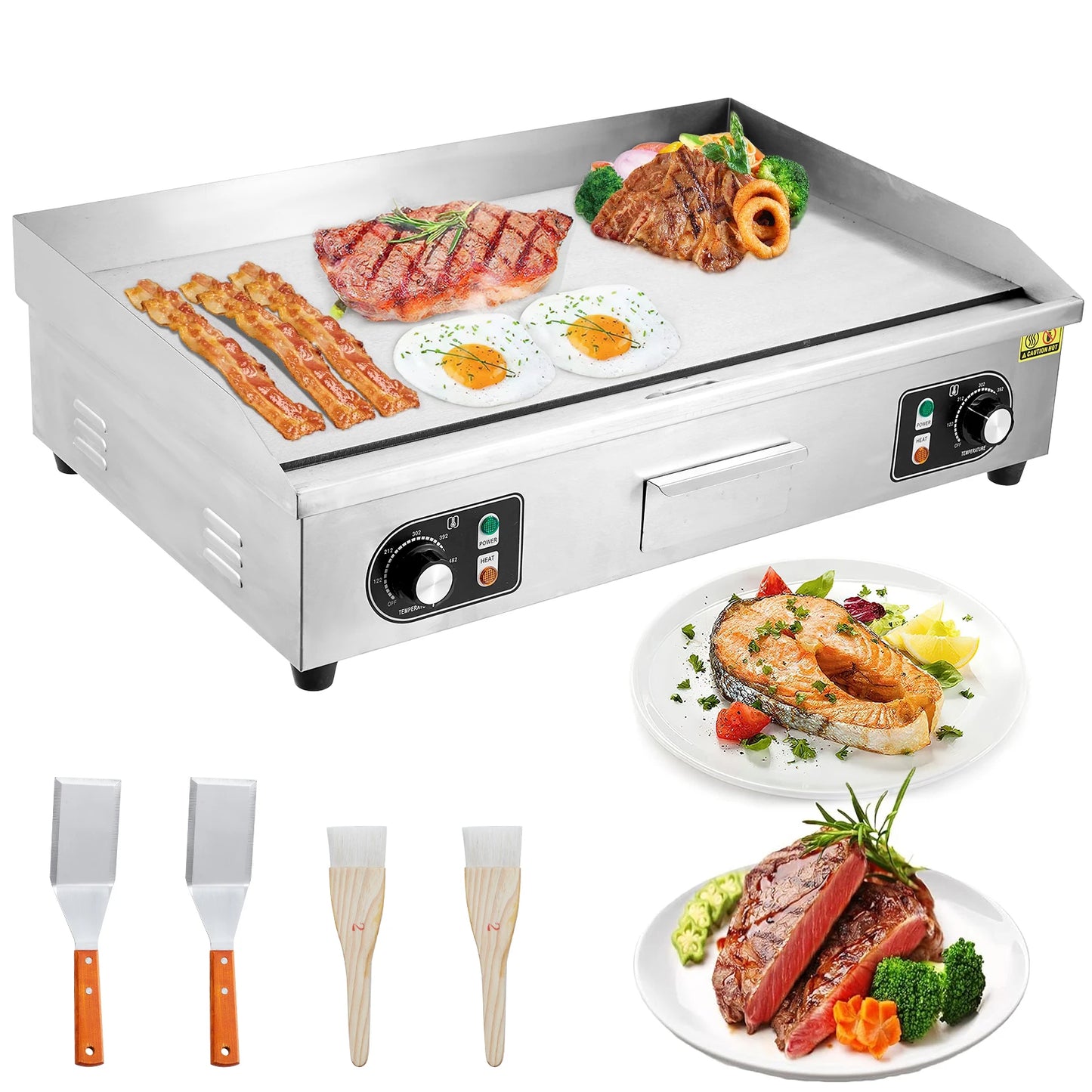 Adoolla 1500W Commercial Electric Grill Nonstick Teppanyaki