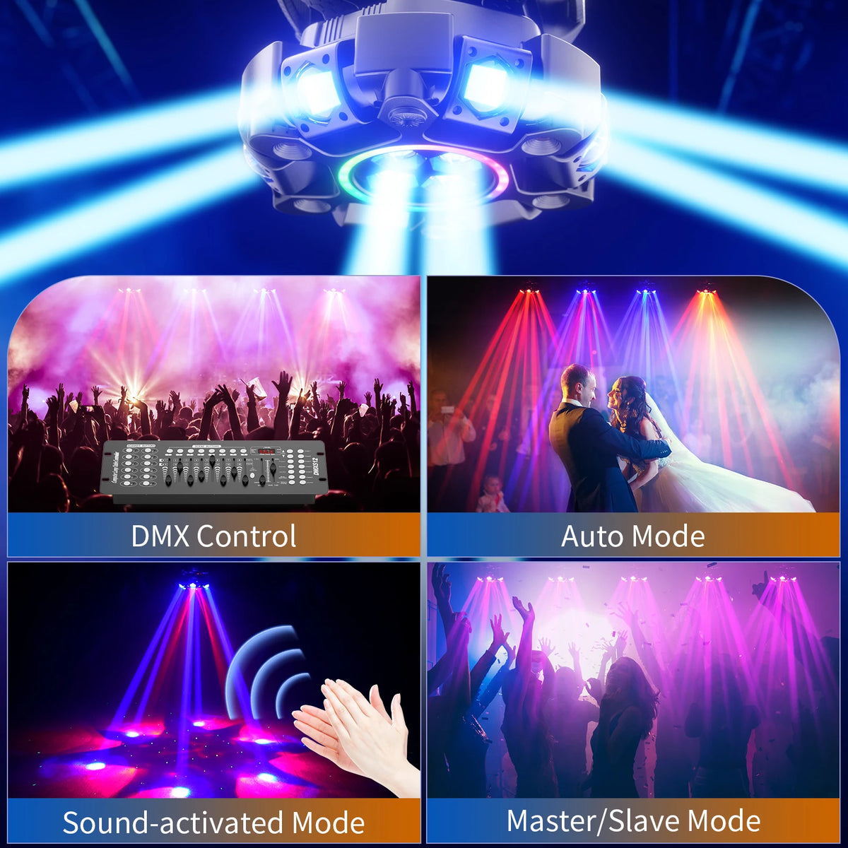 U'King 6-Arm Moving Head DJ Stage Light