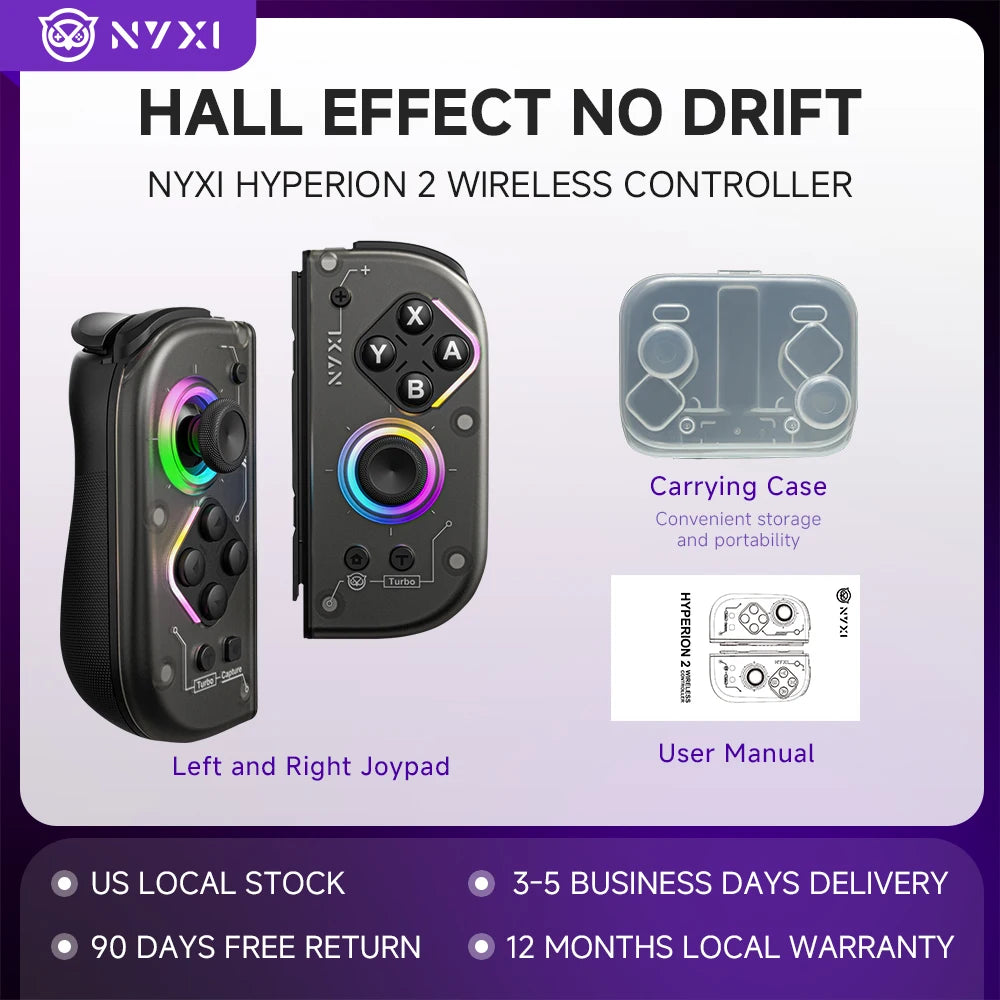 NYXI Hall Effect Wireless Controller For Nintendo Switch