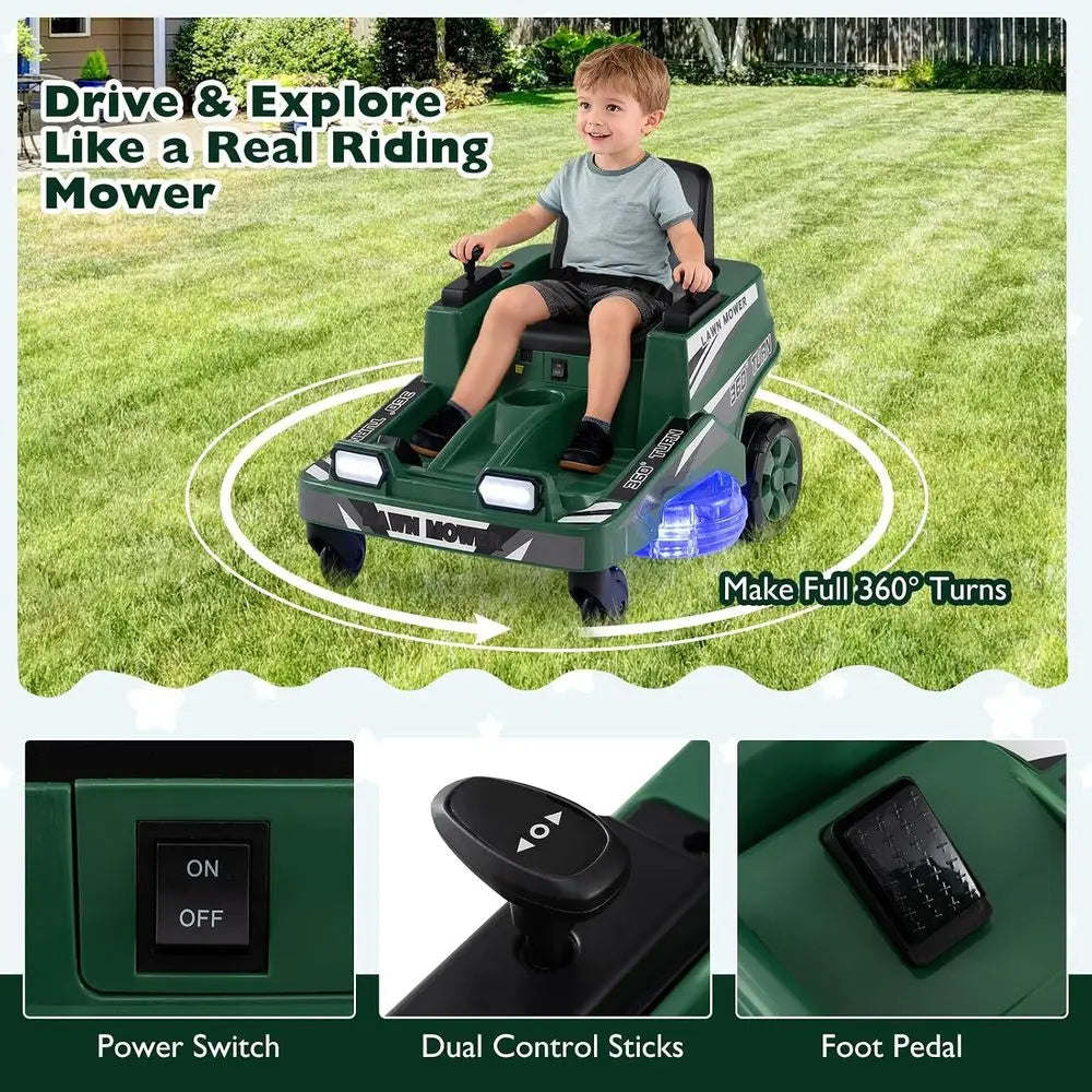 Realistic Kids Toy Lawn Mower With LED Lights