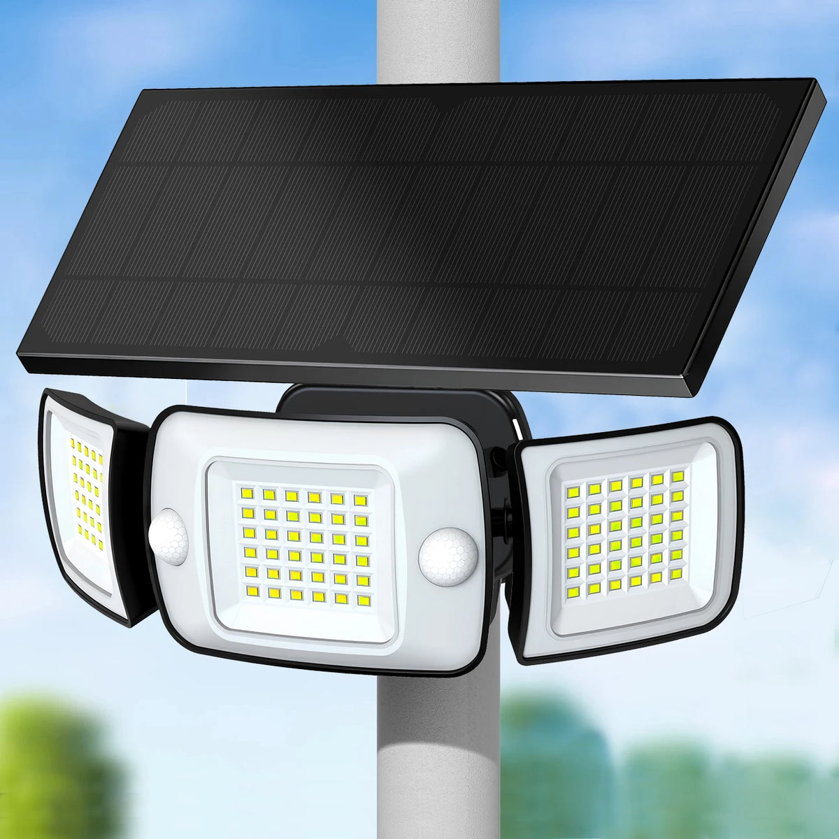 Intelamp Outdoor Solar Motion Sensor Flood Light