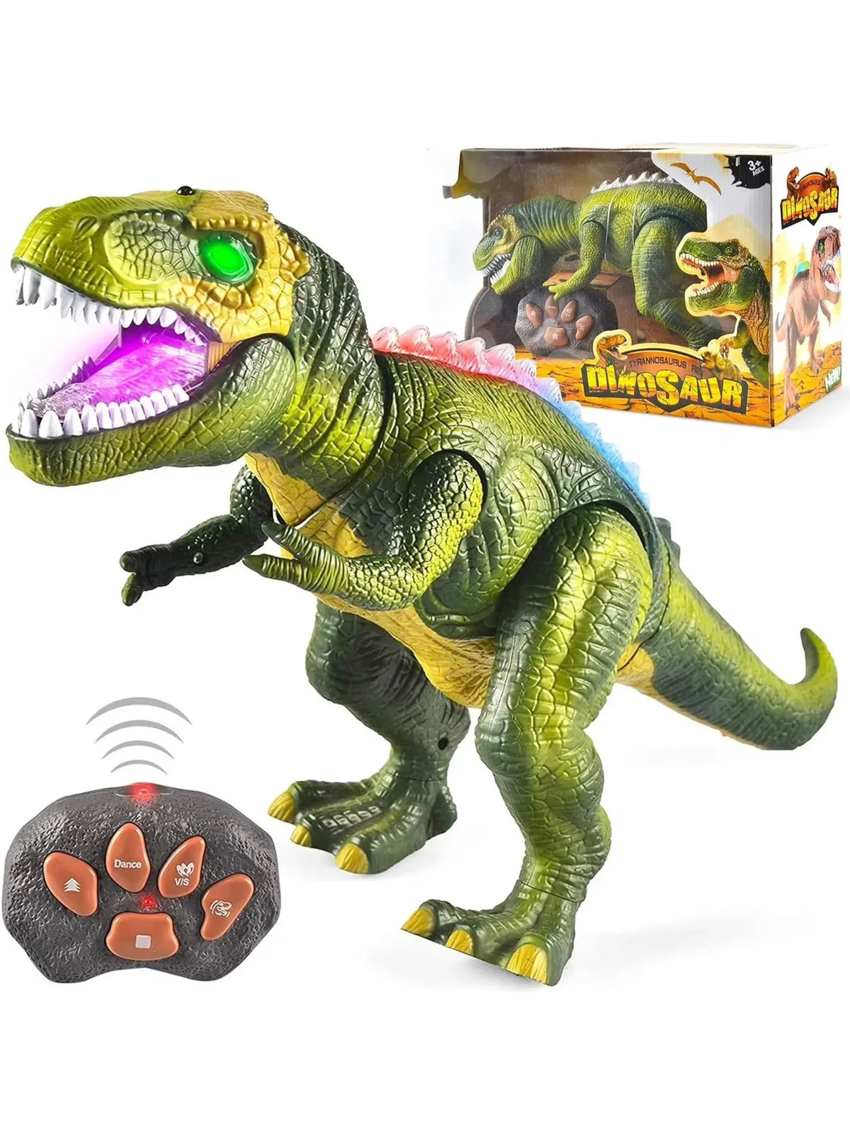 Joyfy Remote Control Walking Dinosaur Robot Toy
