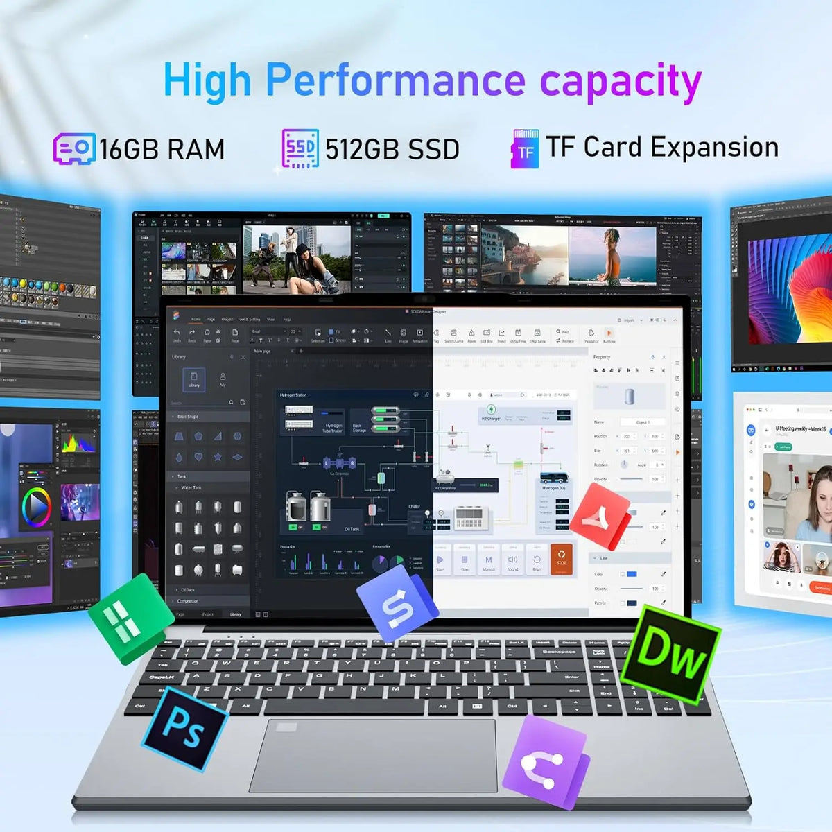 Xia Man Intel Core I3 Laptop 16GB Ram 1TB SSD