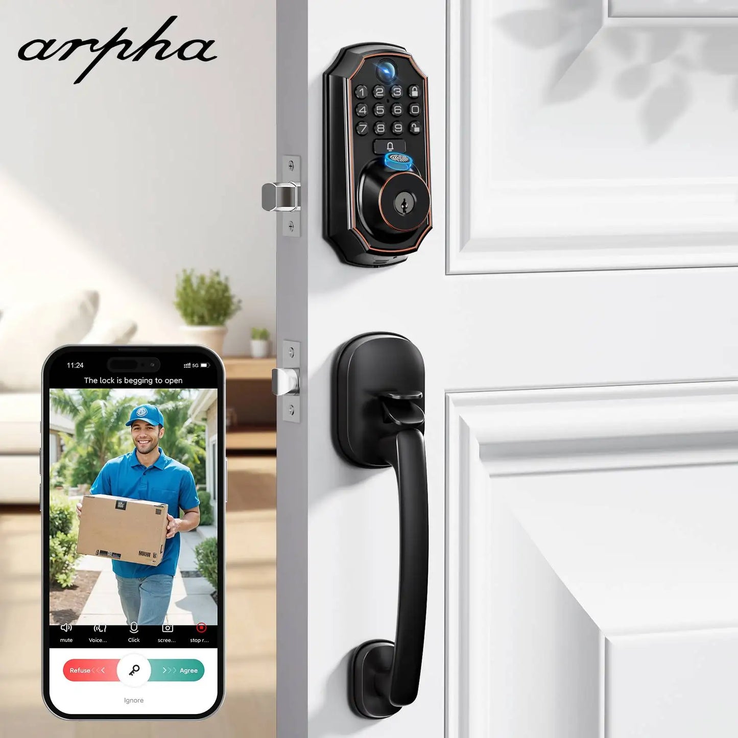 ARPHA D289H Smart WiFi Fingerprint Lock With Camera