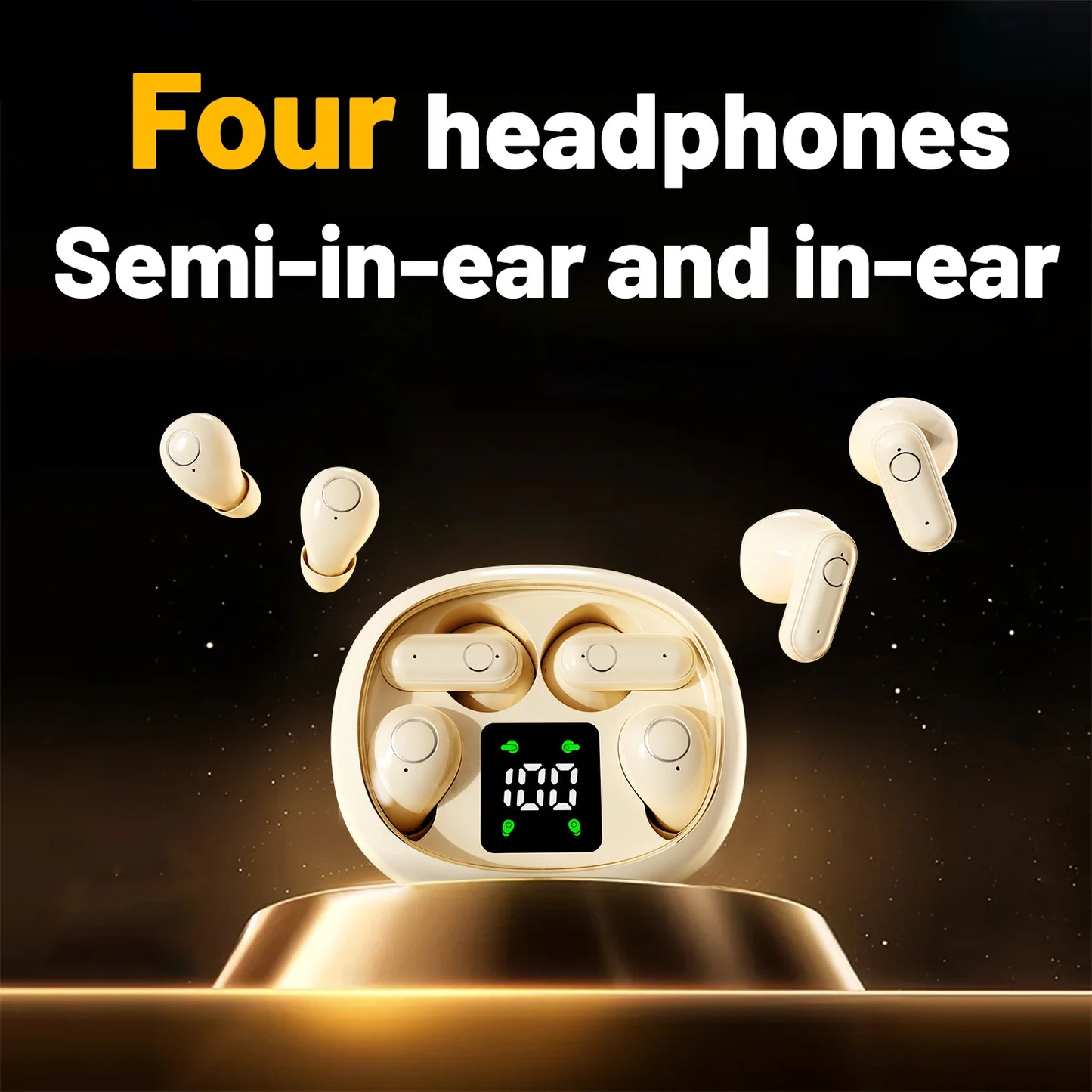 SHUKE Mini Noise Canceling Wireless Bluetooth Earbuds
