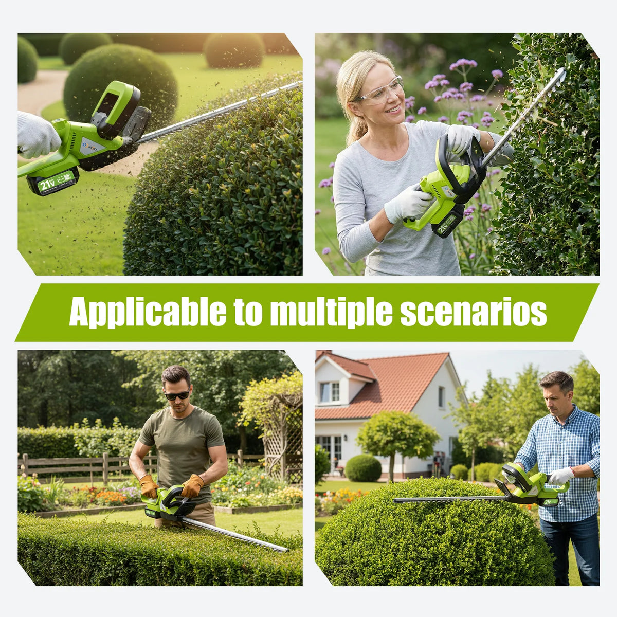 XYSD Cordless Brushless Electric Hedge Trimmer