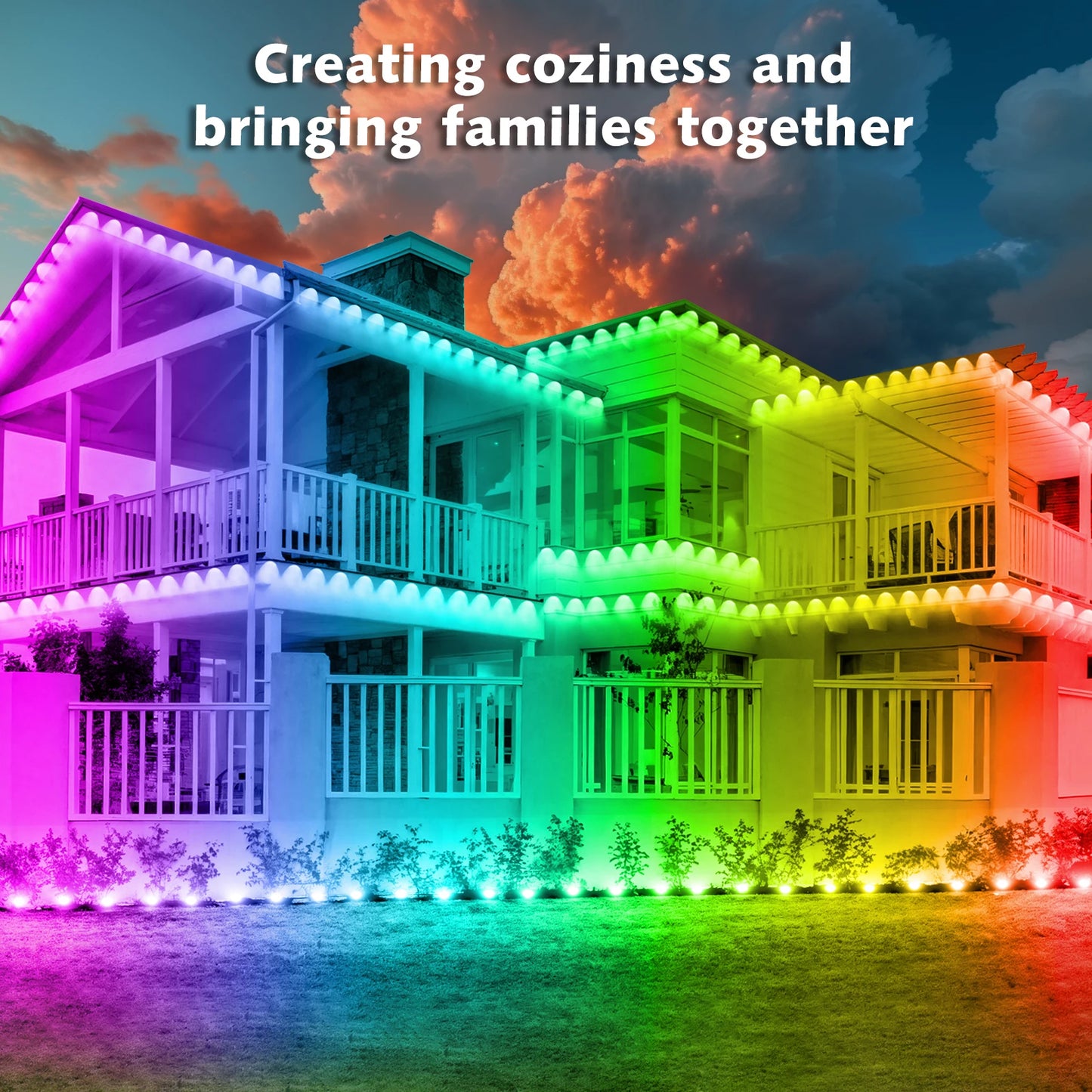 AILBTON RGB Outdoor LED String Lights With App