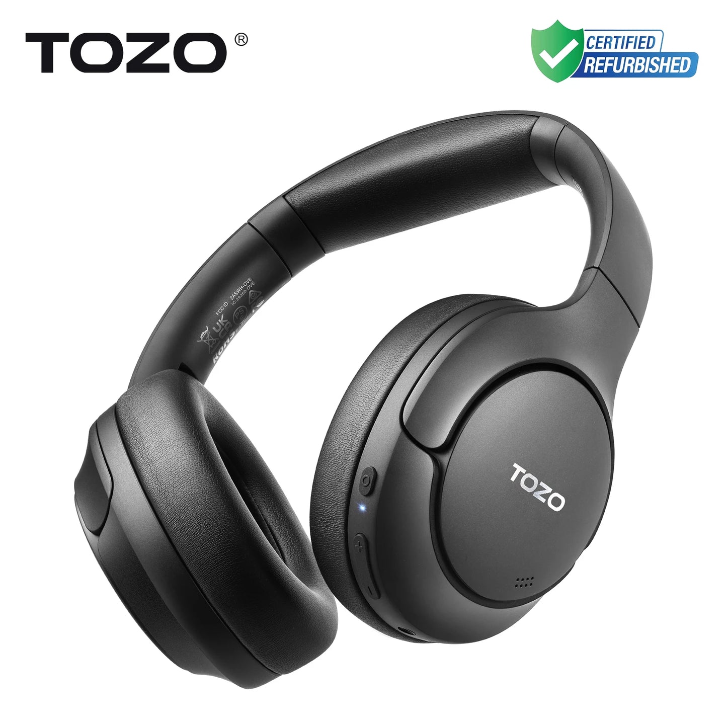 TOZO Hi Res Over Ear Headphones With Mic Hybrid ANC
