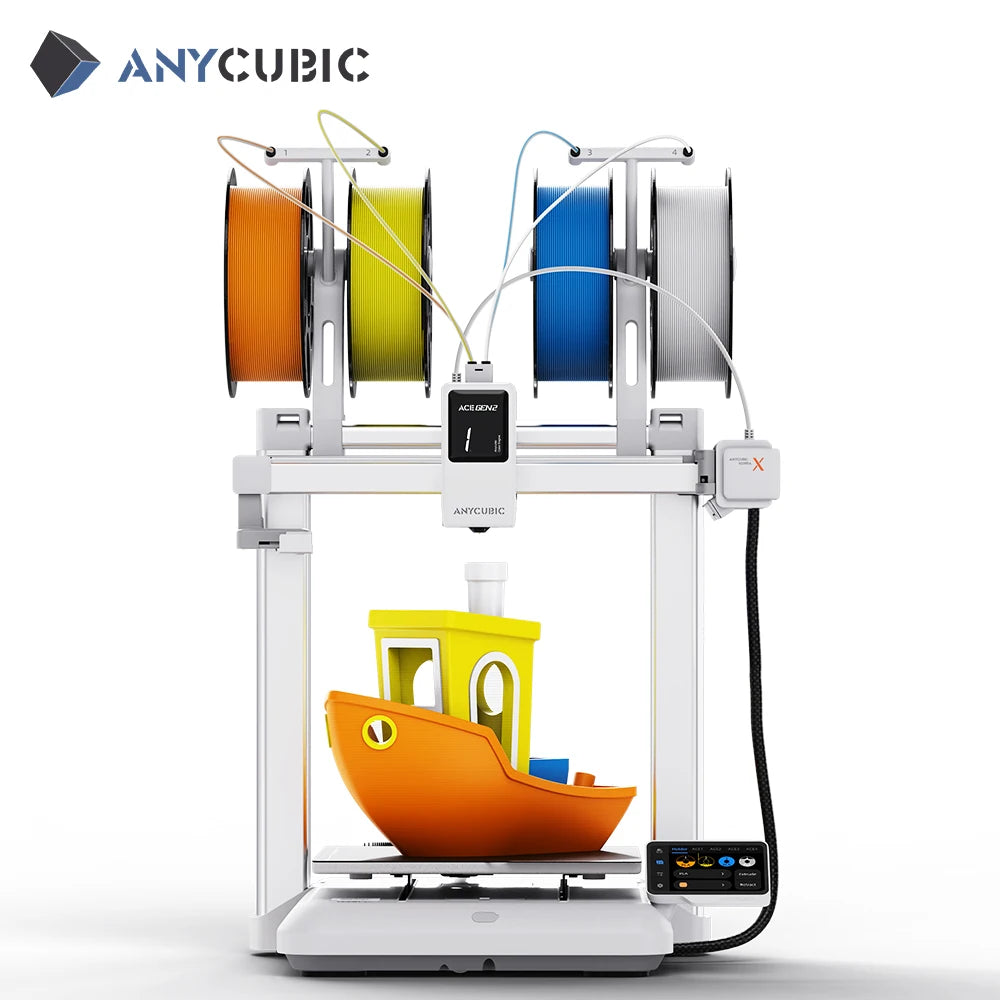 ANYCUIBC Kobra X FDM 3D Printer Multi-Material Printing 4color Built In 600mm/s Max High Speed Printer AI Assistance 3d Printer