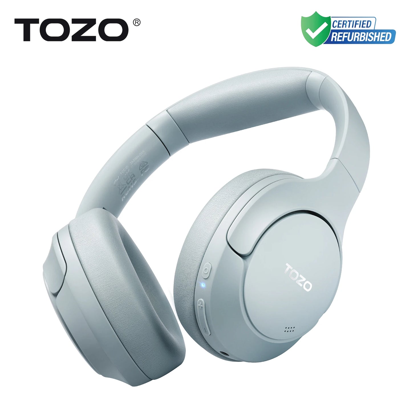 TOZO Hi Res Over Ear Headphones With Mic Hybrid ANC