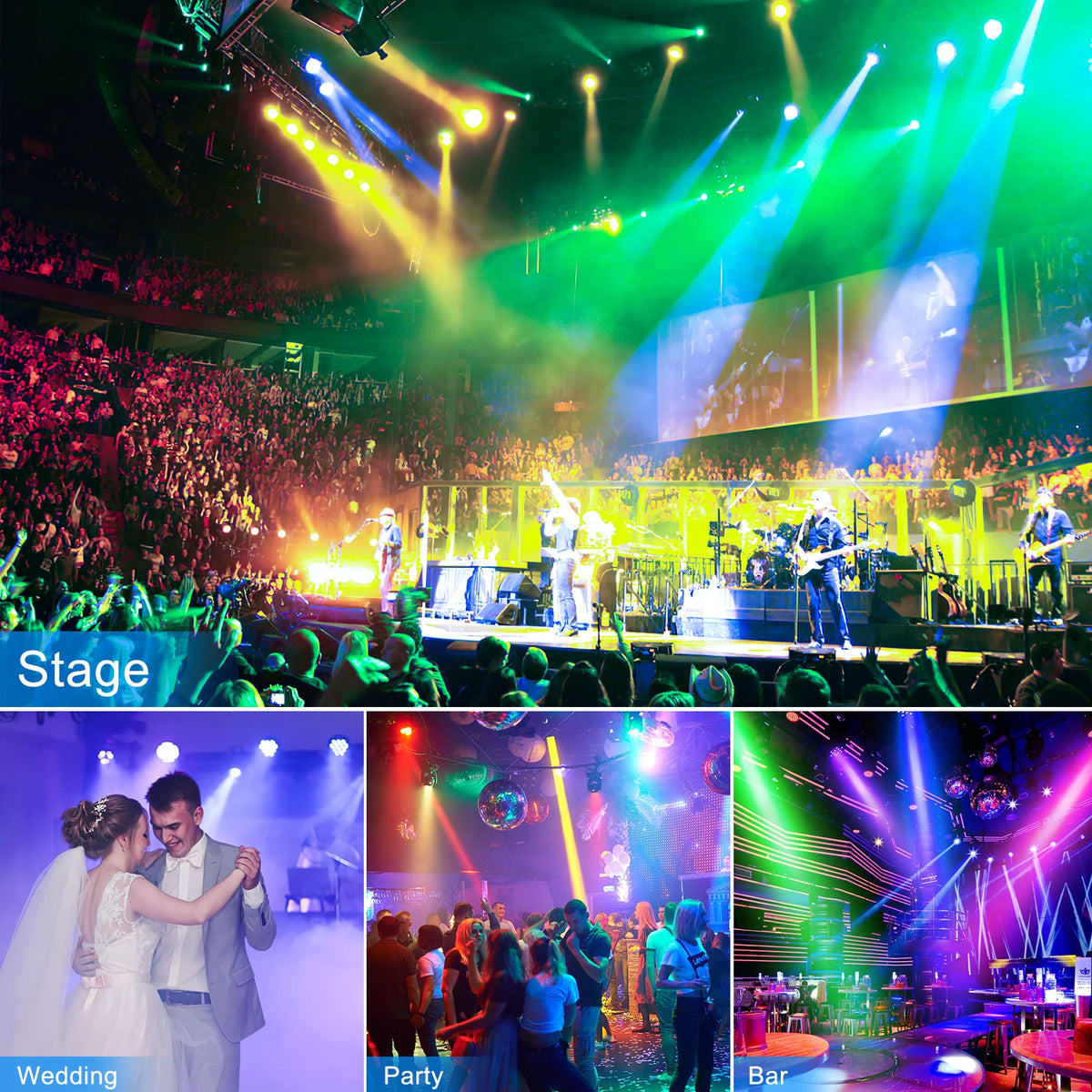 U'King DMX LED Stage Par Lights