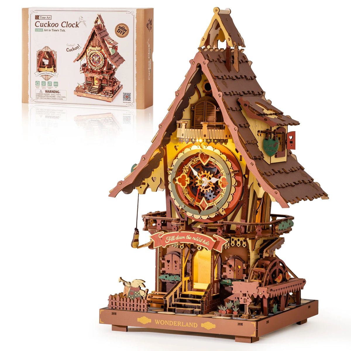 ROKR Wooden 3D Cuckoo Clock Mechanical Building Kit