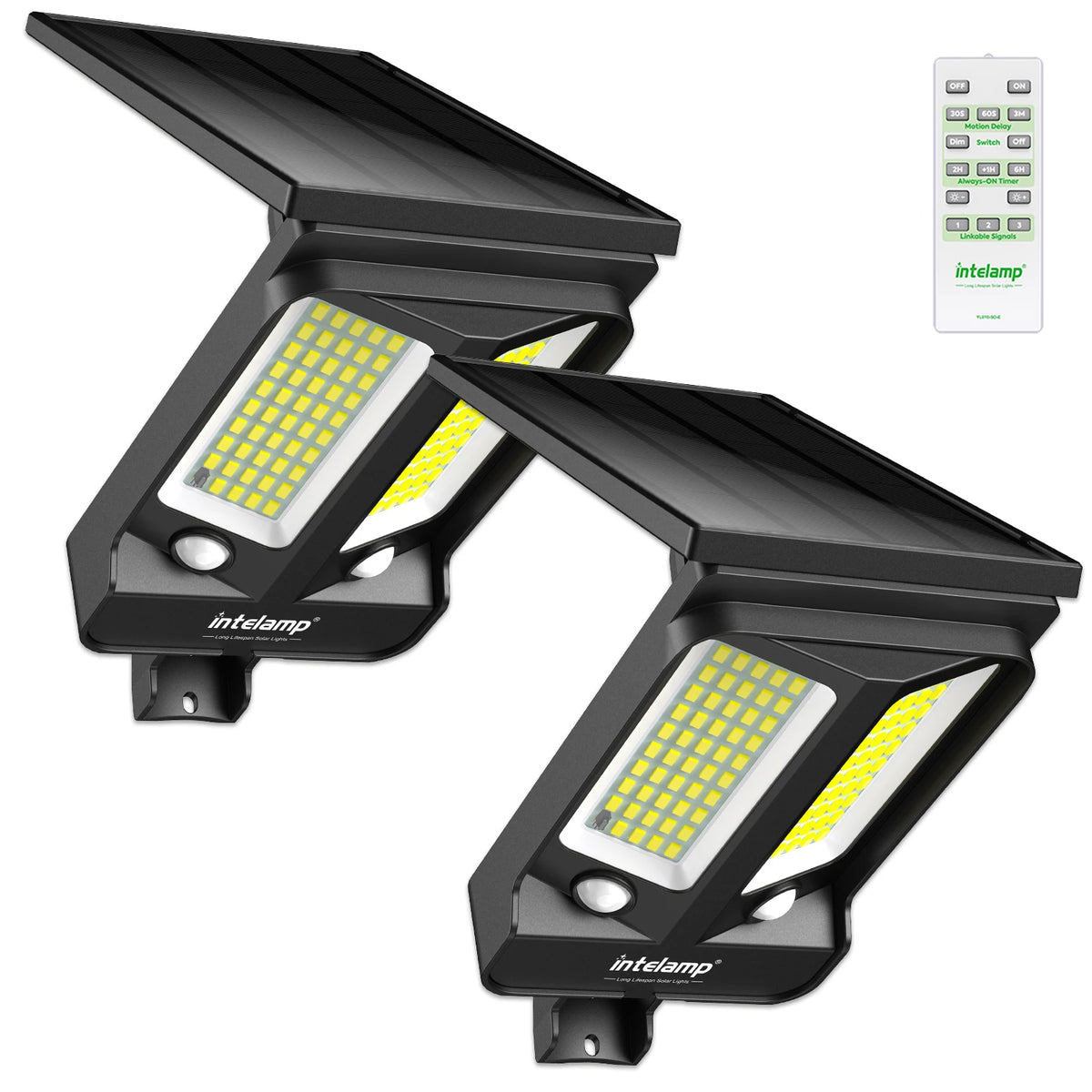 Intelamp Solar Motion Sensor Security Flood Light