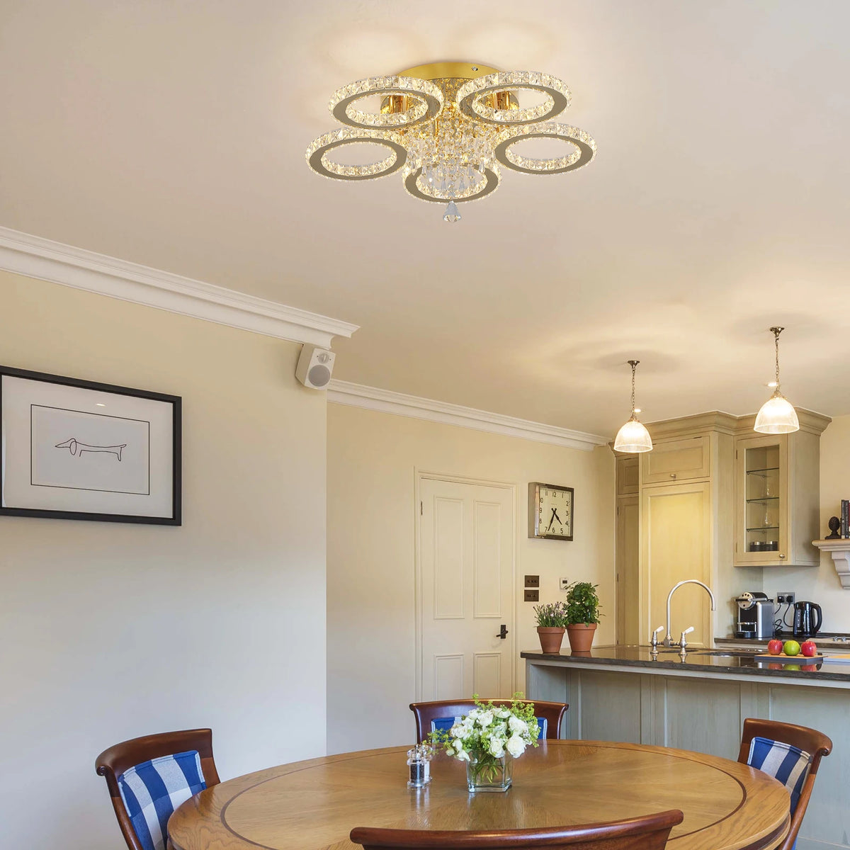Vetrulus Modern LED Crystal Ceiling Chandelier