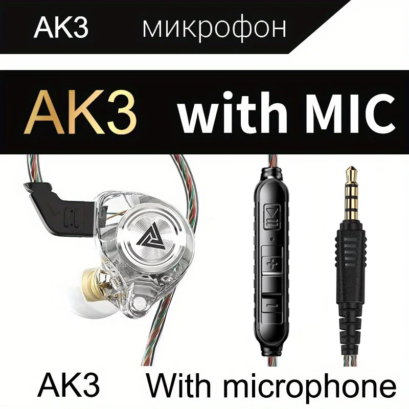 AK3 File Pro Earphones In Ear Monitor Headphones