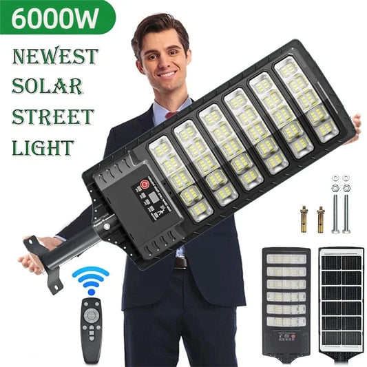 Solar Street Light Outdoor Dusk To Dawn 5000mAh