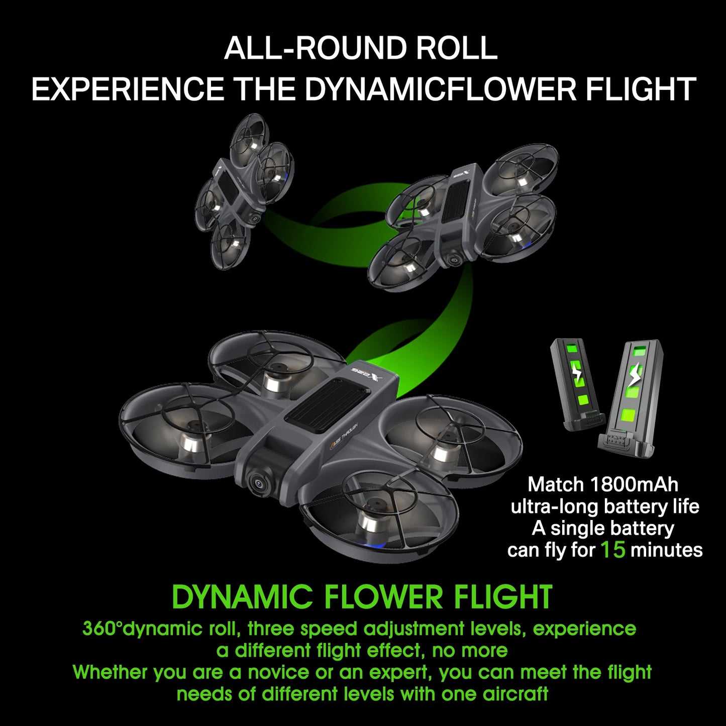 Foldable Drone With Dual Cameras Optical Flow Positioning