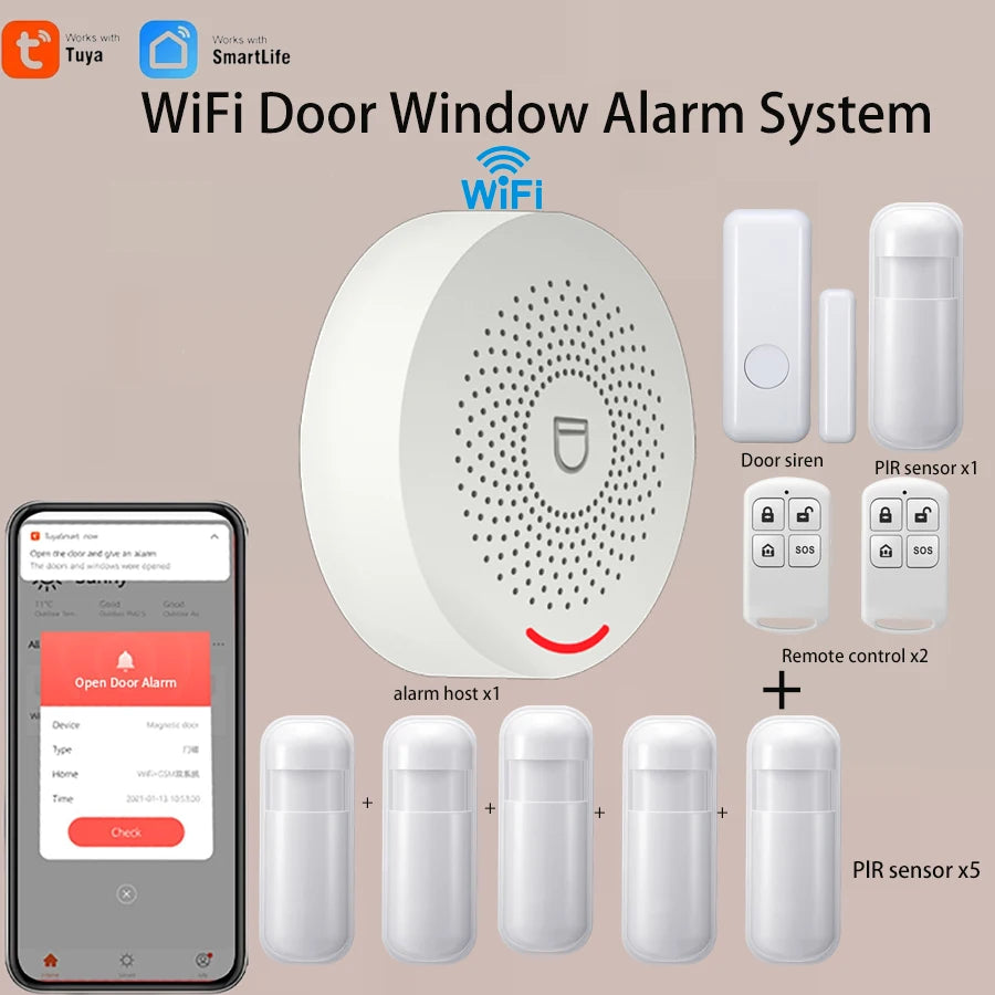 Wireless Home Security System With App Control And Sensors