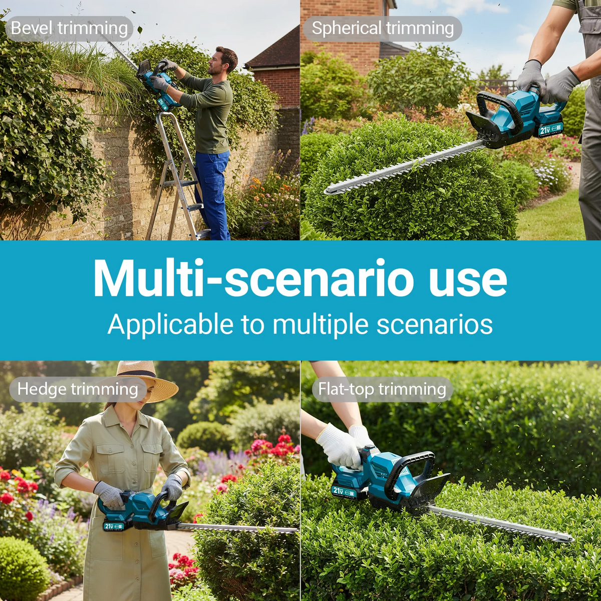 XYSD Cordless Hedge Trimmer With Rotatable Head