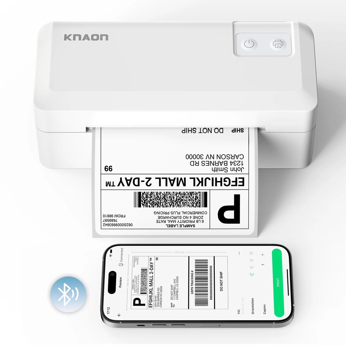 Knaon Bluetooth Thermal Shipping Label Printer