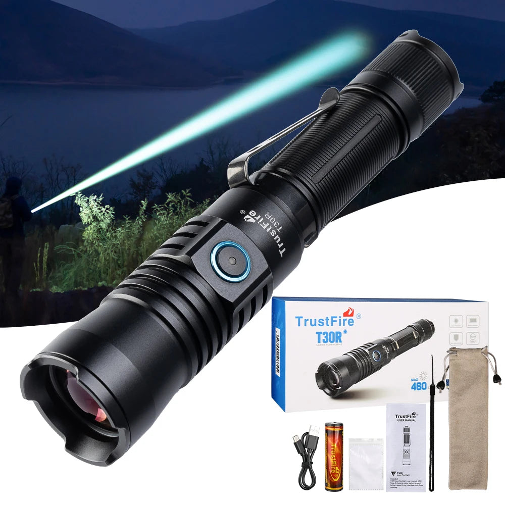 TrustFire T30R Rechargeable Tactical Laser LED Flashlight