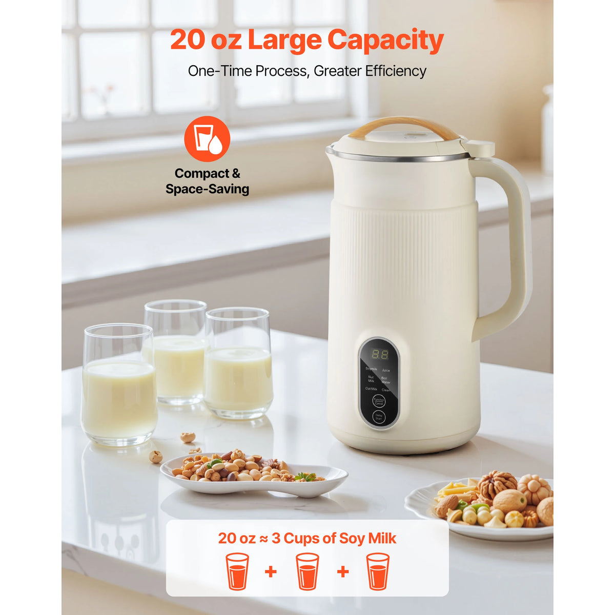 VEVOR 8 In 1 Electric Nut Milk Maker
