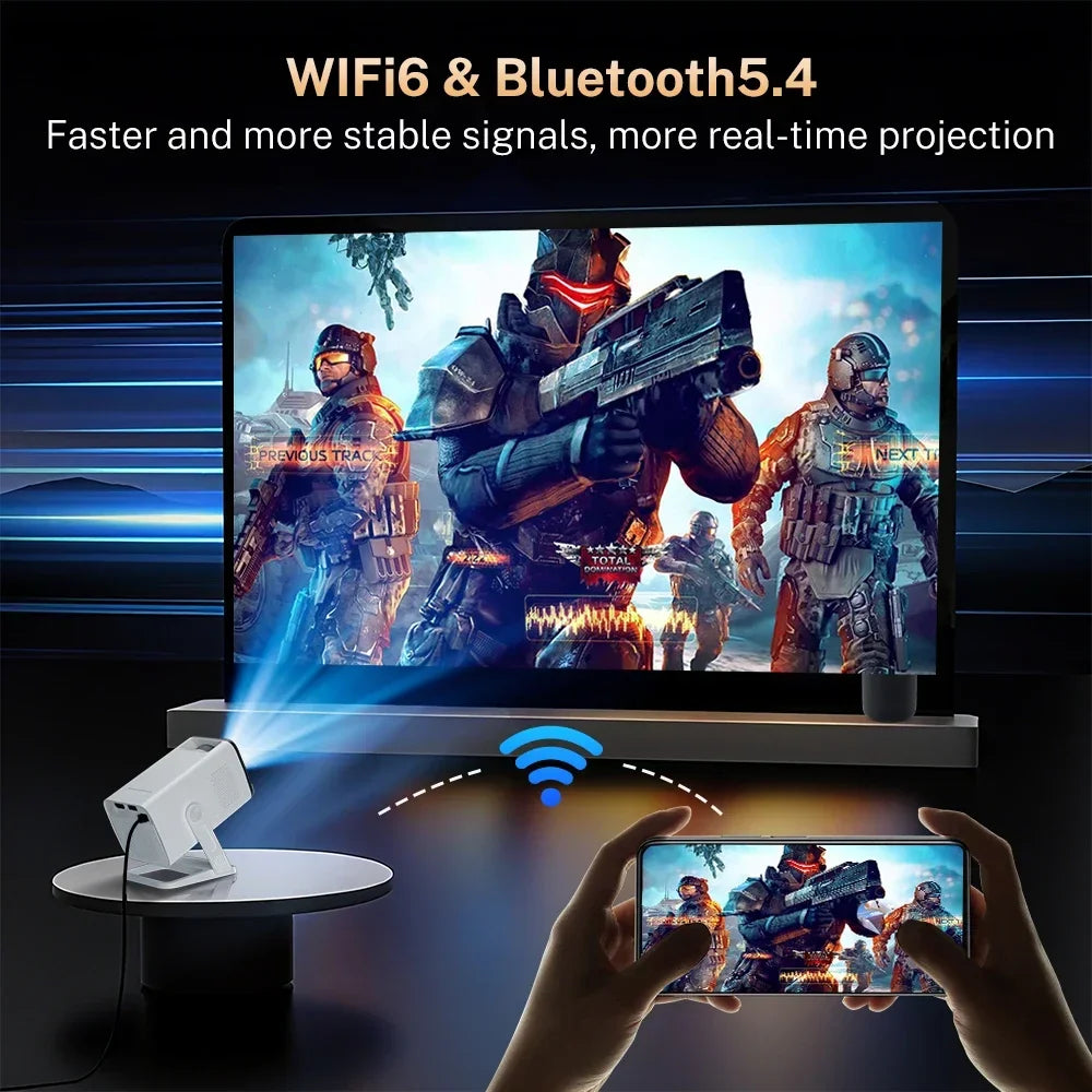 LynCast Android TV 1080P Portable Mini Projector