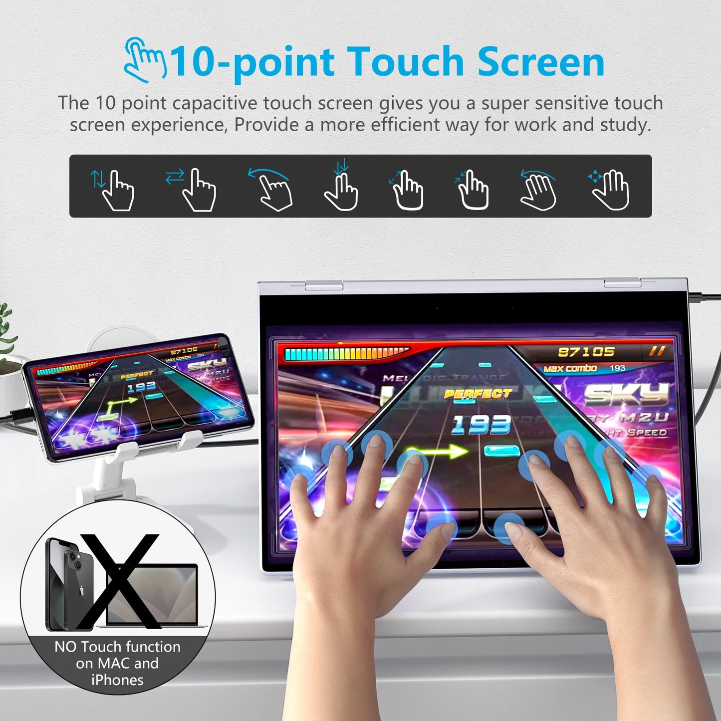 Dopesplay Touchscreen Monitor With Keyboard