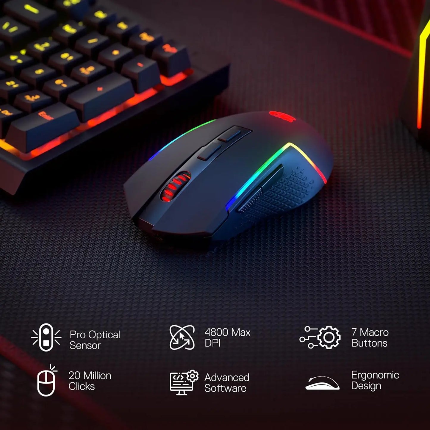 Redragon S142 Wireless Gaming Keyboard And Mouse Combo