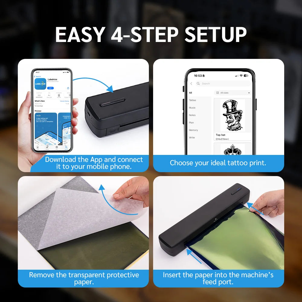 POLONO Portable Wireless Thermal Printer for Documents
