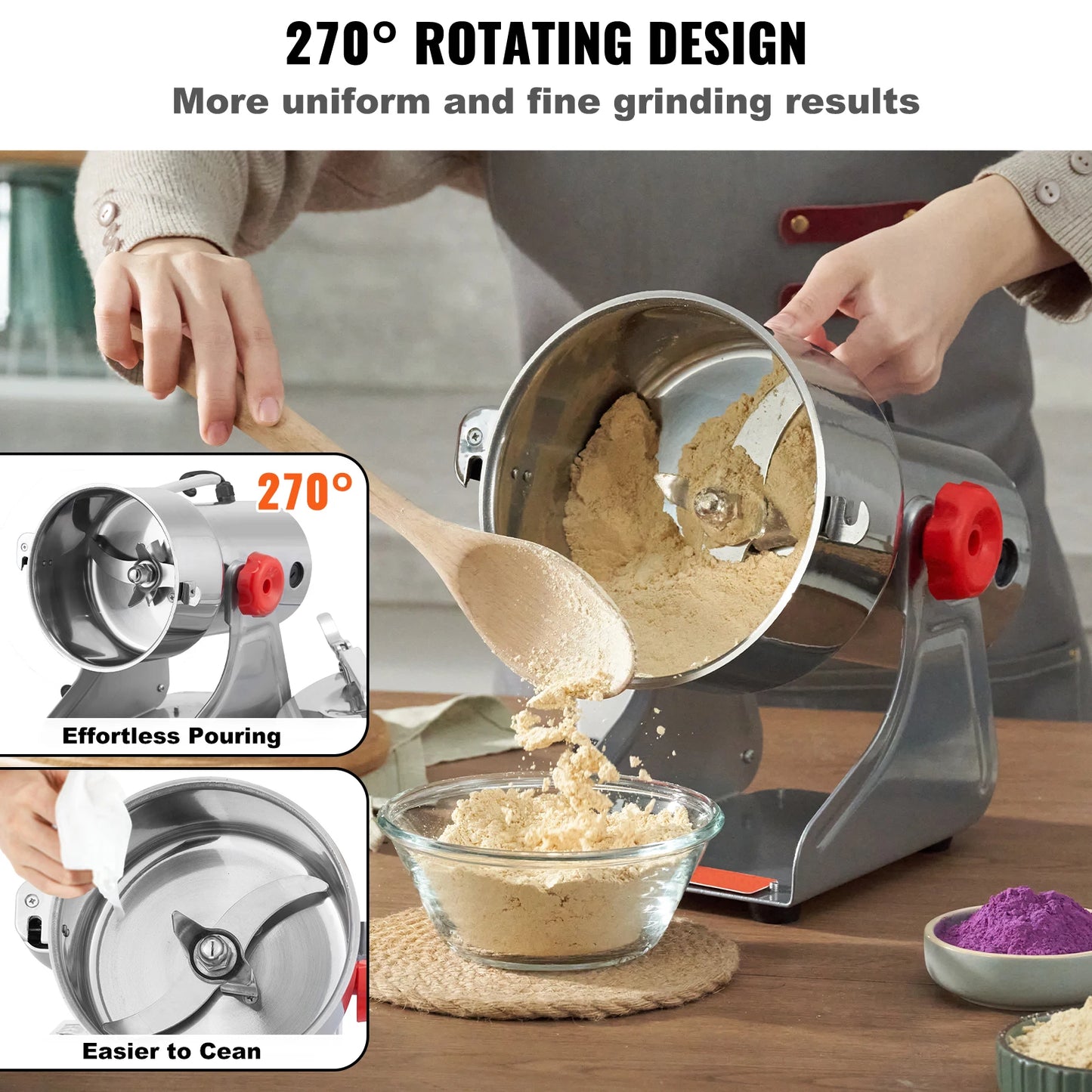 SucceBuy Electric Grain Mill Grinder For Spices And Grains