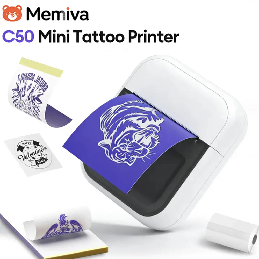 Portable Bluetooth Thermal Label and Tattoo Printer
