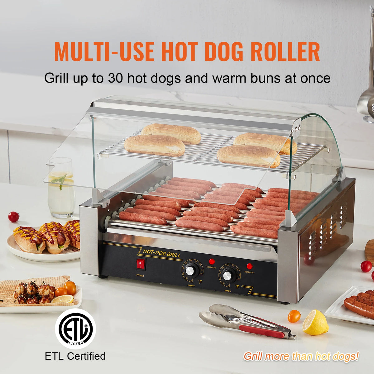 SucceBuy Electric Hot Dog Roller Grill Machine