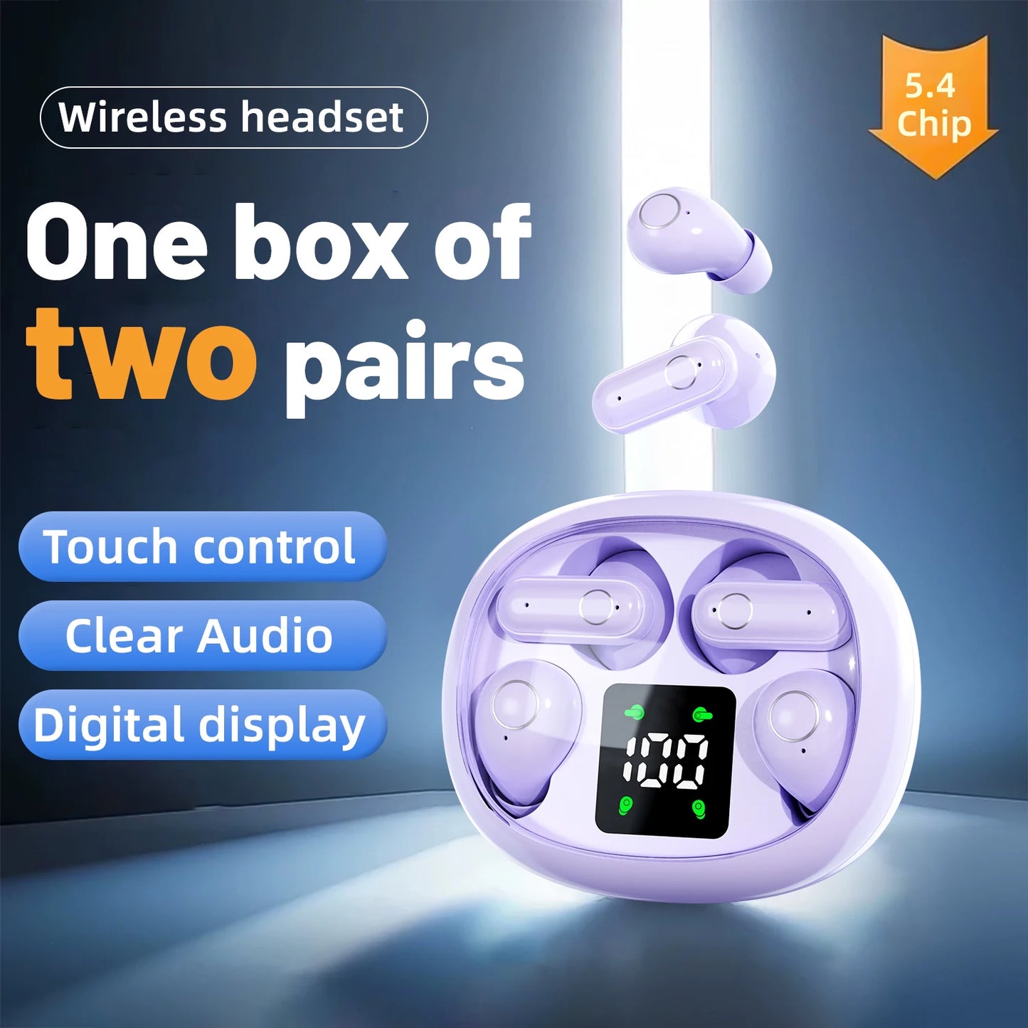 SHUKE Mini Noise Canceling Wireless Bluetooth Earbuds