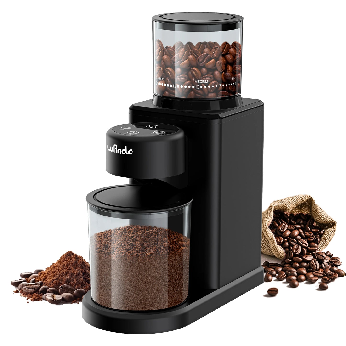 KIRAINAFLY Conical Burr Coffee Grinder 25 Settings Espresso