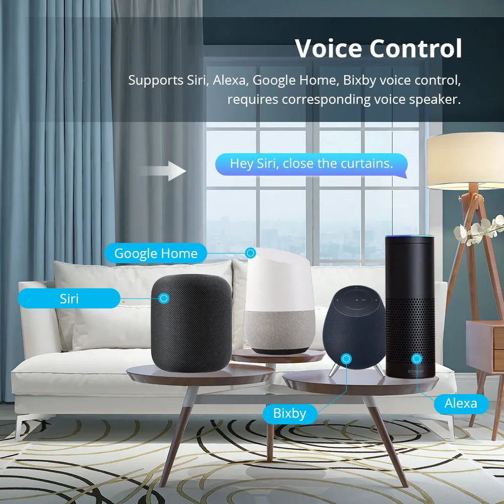 Zemismart Matter Over WiFi Smart Curtain Sliding Track Motor